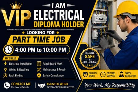 Electrical, Electrician, And Electric work part time job required
