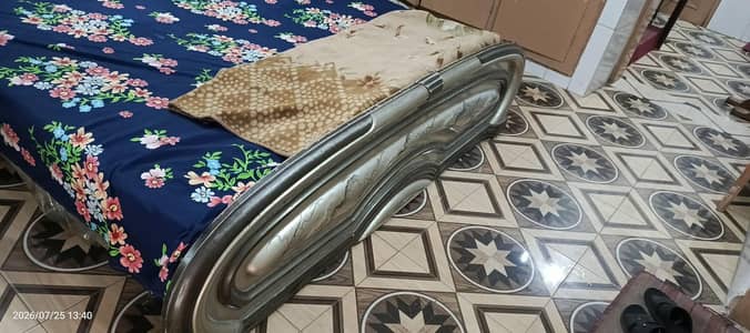 Deco bed for sale with side table and dressing