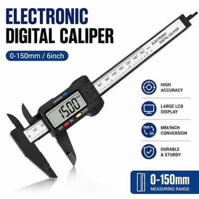 150mm Electronic Digital Caliper Carbon Fiber Dial Vernier Caliper
