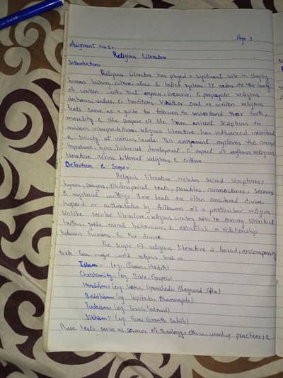 assignment work