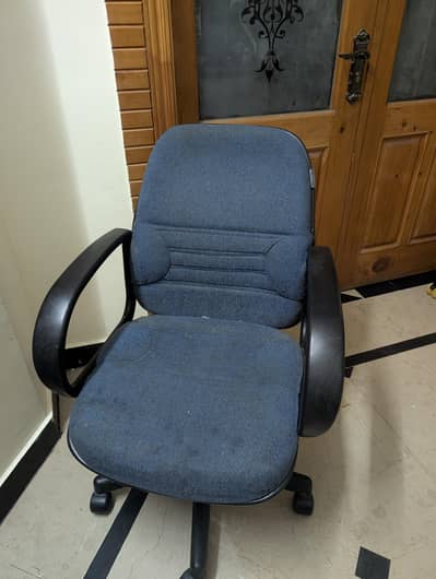 Used Blue Fabric Executive Office Chair