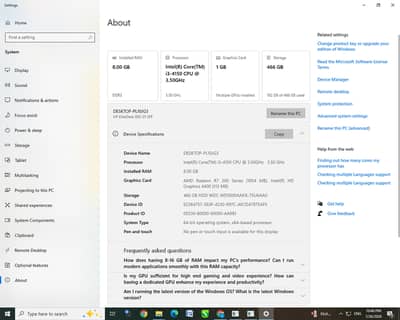HP Desktop PC - Core i3 4th Gen / 8GB RAM / AMD Graphics — Great for O