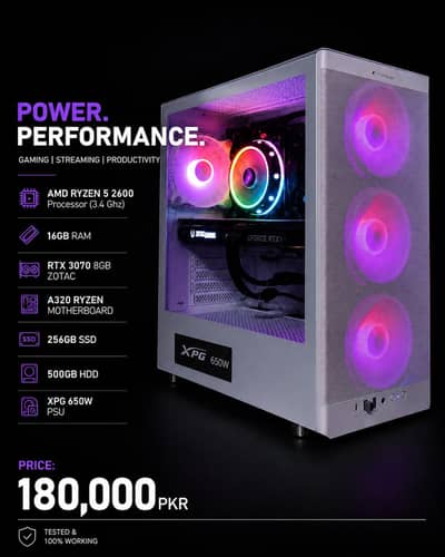 Gaming PC – RTX 3070 8GB | Ryzen 5 2600 | 16GB RAM