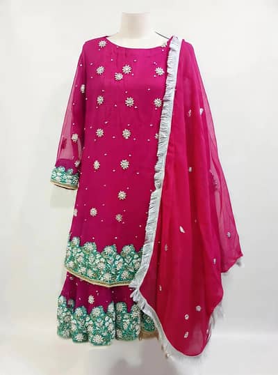 Beautiful Rani pink sharara
