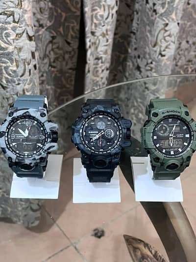 Casio G-Shock 3 Different Color Sports Watch.
