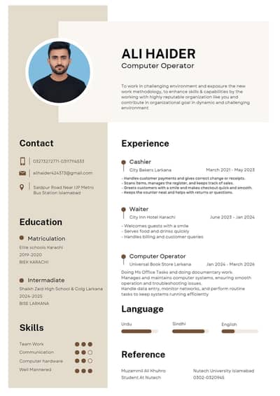 I need a Cashier or Accountant Job at Any Reputable Organization