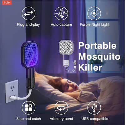 Mini Portable Rechargeable Mosquito Killer Racket