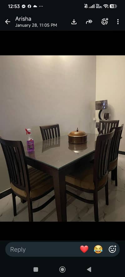 dinning with 6 chairs