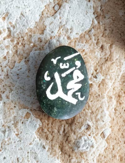 Hand Painted Pebble Art- Islamic Art - Home Decor