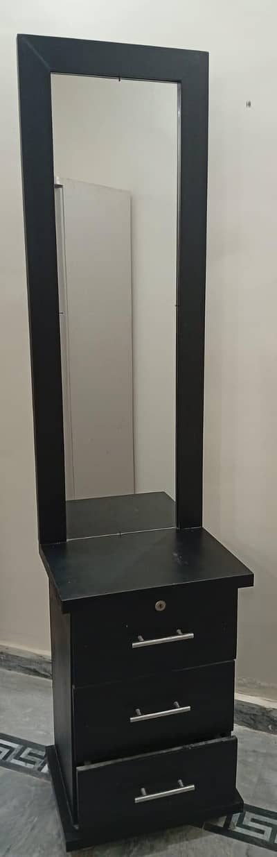Dressing Table with Full-Length Mirror and 3 Drawers