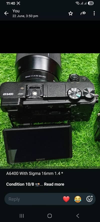 Sony A6400 With Sigma 16mm 1.4