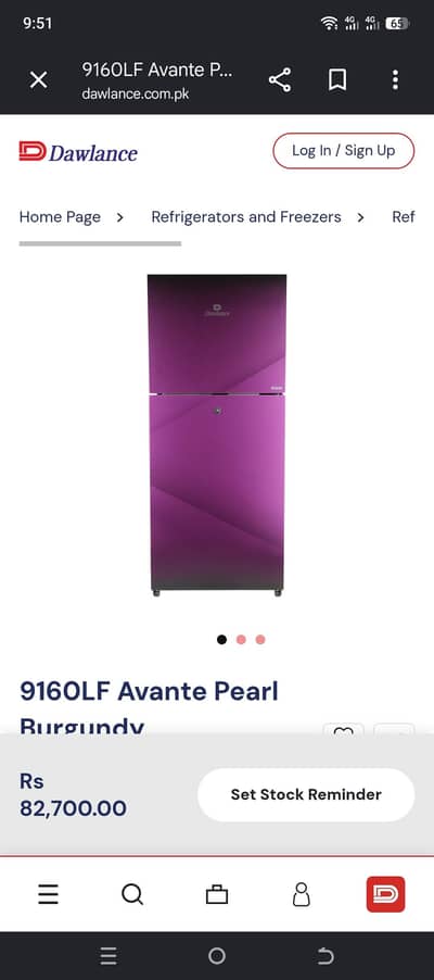 unused new refrigerator