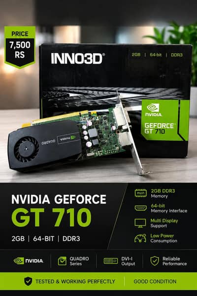 NVIDIA GeForce GT 710 2GB DDR3 Graphics Card – Rs. 7500