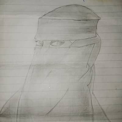 original hand pencil drawn sketch