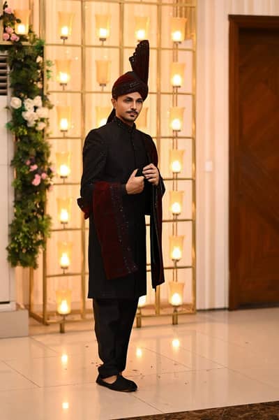 Black sherwani
