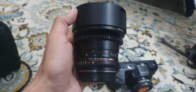 samyang 35 mm T 1.5 lens and 14 mm cine T 3.1  lens for sale