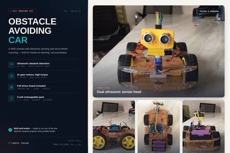Arduino Obstacle Avoiding Robot Car — DIY 4WD, Fully Working