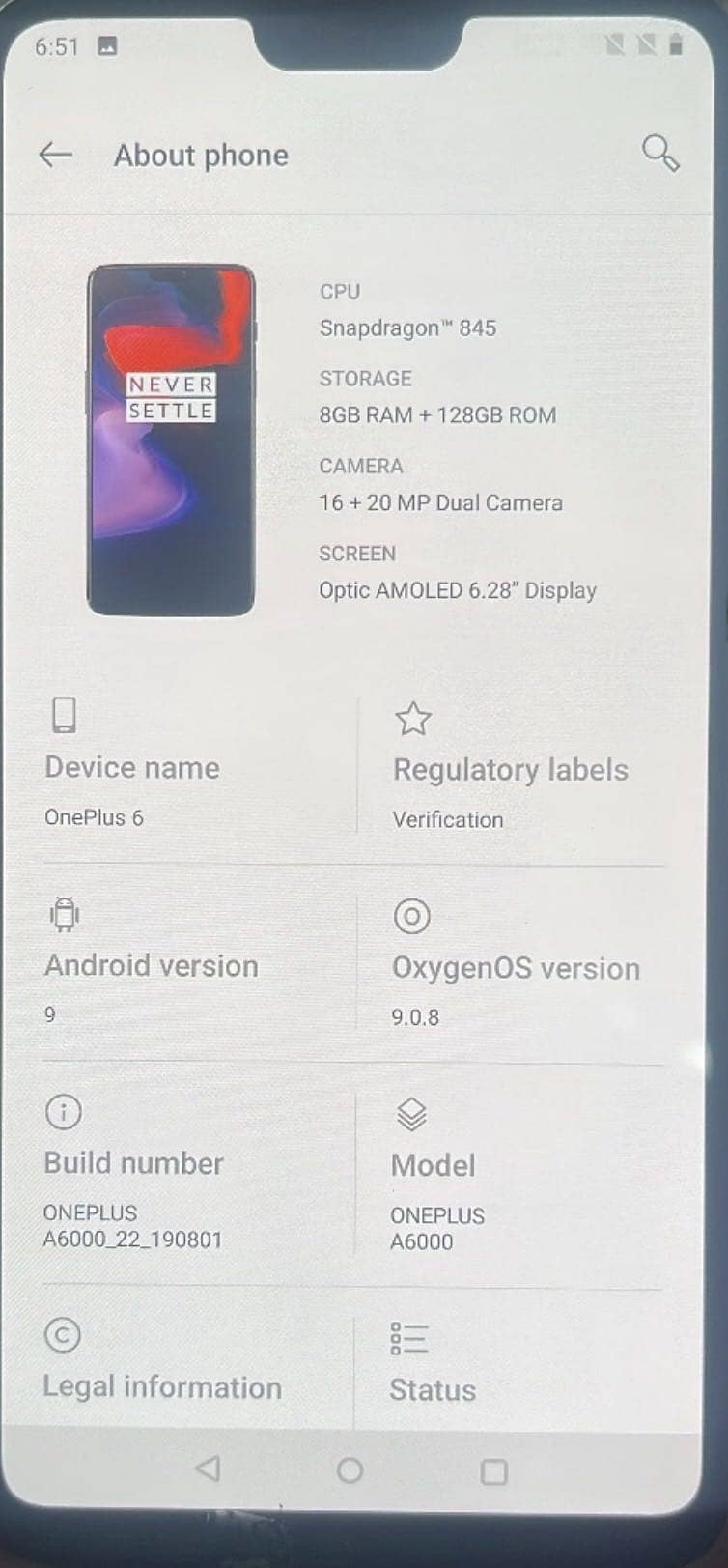 One plus 6 10/10 condition 0