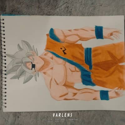 Hand Drawn Dragon Ball Goku Colored Pencil Artwork