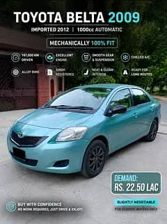 Toyota Belta 2009 | Automatic | 1000cc | Mechanically Perfect