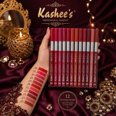 Kashee's High Pigmented Smooth Lipstick, Pack Of 12