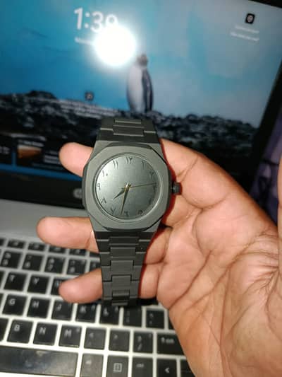 Full Black AURA Quartz Watch for Men | Premium Analog Watch | Lightwe