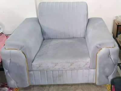 6 seater sofa set with waranteed foam quality and sold wood