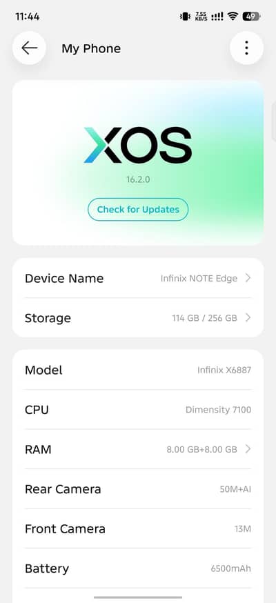 Infinix Note Edge