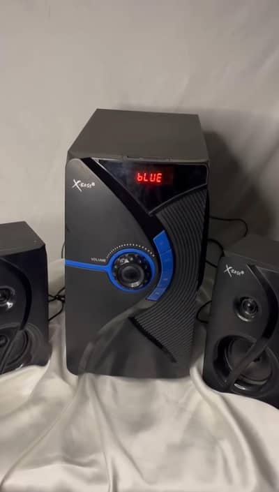 X-Bass Premium Bass speakers 2.1 channel Box Pack New