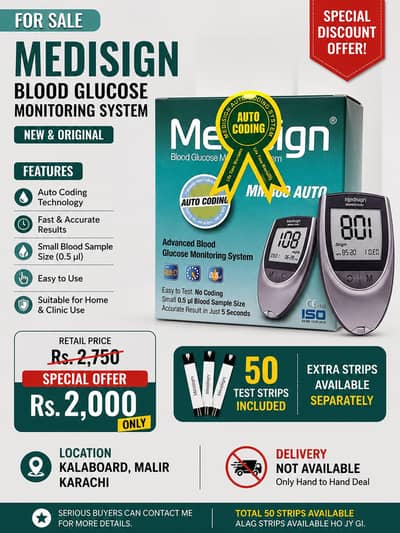  Original Medisign Glucometer – Special Offer