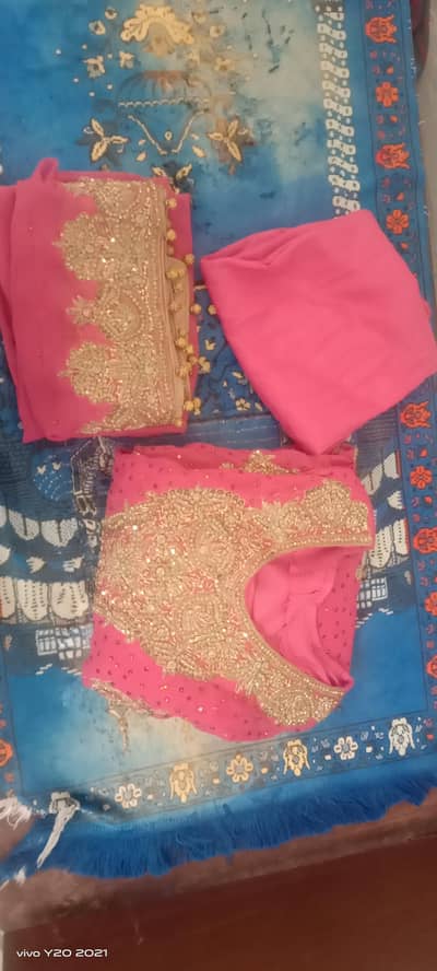 Pink Chiffon Suit for sale