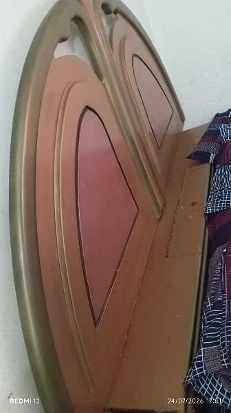 King Size Bed with Mattress and Side Tabels