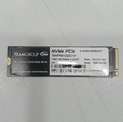 TeamGroup 512GB NVMe M. 2 2280 SSD PCIe Gen3