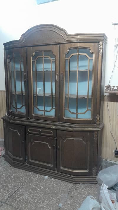 wooden showcase in good condition