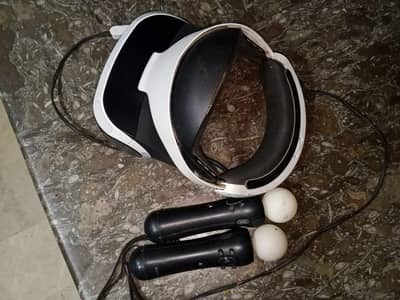 Original Sony PlayStation VR Headset + 2 Move Controllers