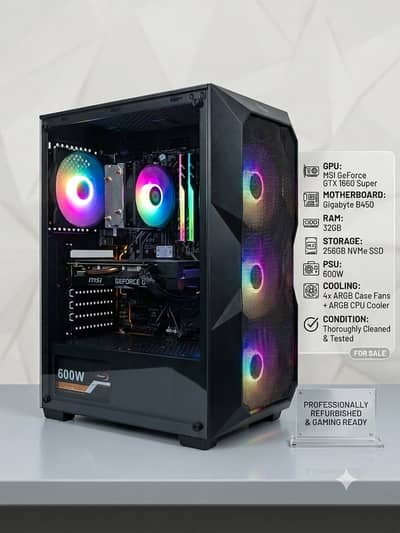 MSI GTX 1660 Super Gaming PC | 32GB RAM | 256GB NVMe | B450