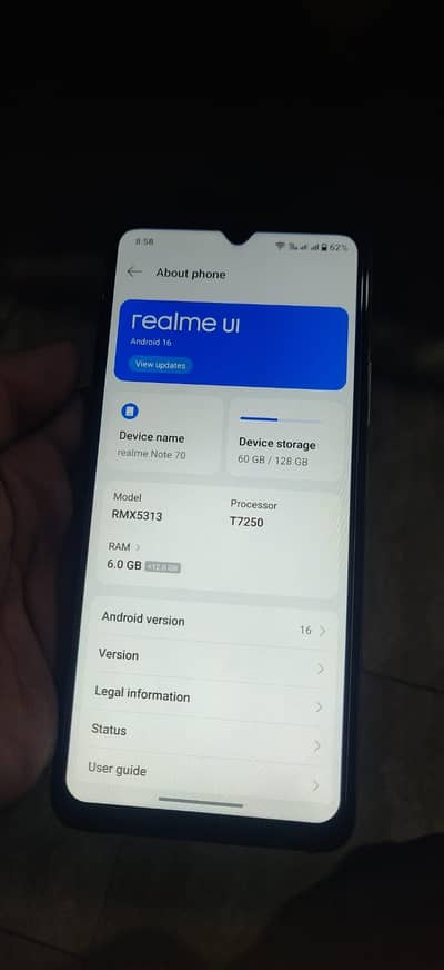 Realme Note 70, by 6gb ram and 128gb rom