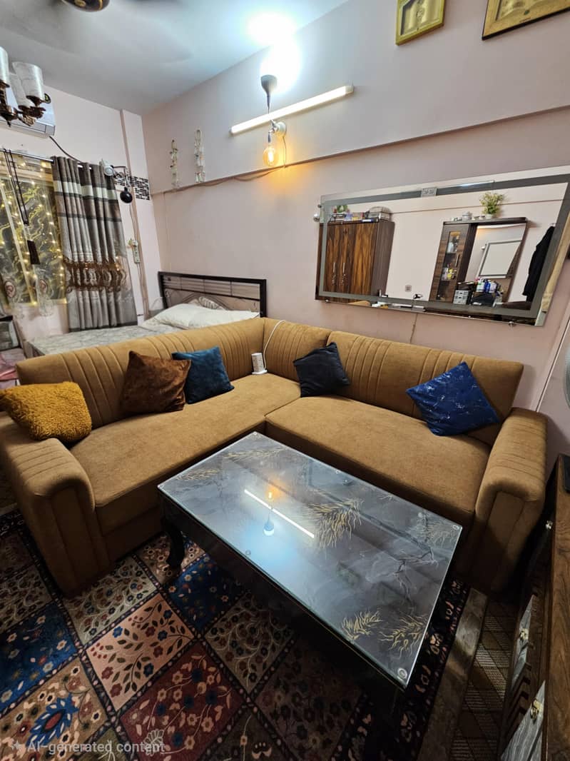 corner sofa L shape towel fabric 1