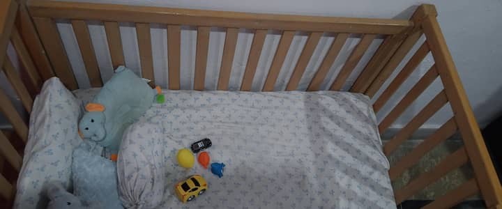 Wooden Baby Cot 10/10 Condition