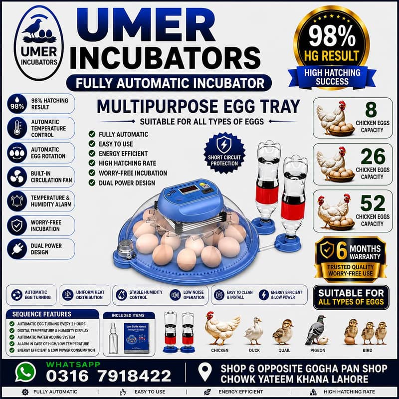 Automatic Egg Incubator | Egg Hatching Machine | Incubator | Brooder 6