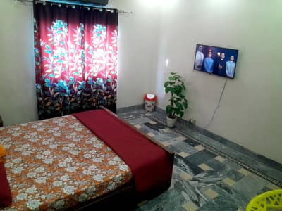 Full Furnished Rooms & 5 Marlas Furnish House for Rent