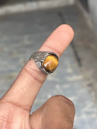 Natural Tiger Eye Stone Ring
