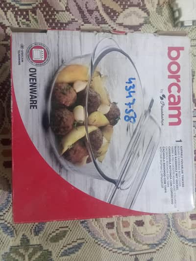 Borcam (Pasabahce) Glass Round Casserole (bowl) Ovenware with Lid