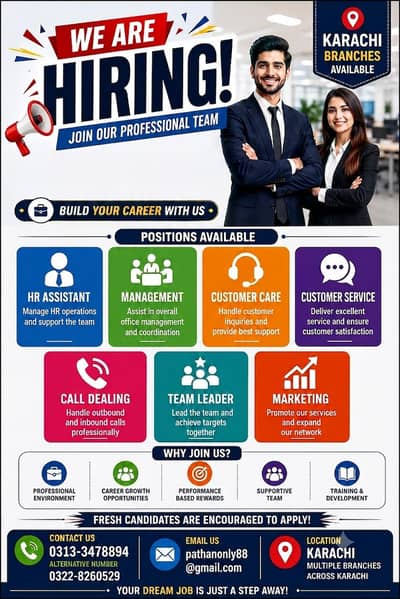 Indoor Office Work // Male and Female // Office Work // part/full time