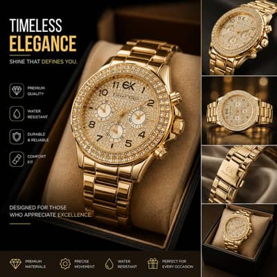Premium Luxury Quartz Watch | Waterproof | Stylish Men's Wrist Watch