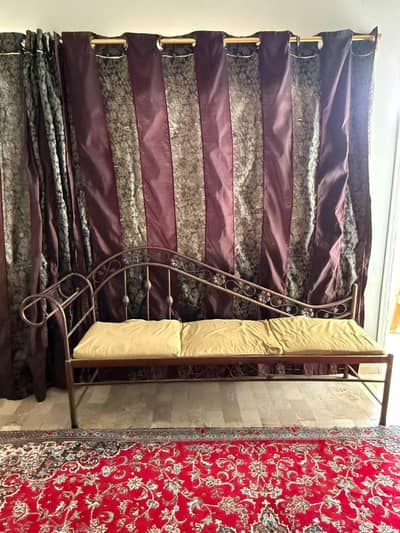 Sofa Sati/ Solid Iron Bench with Cushions
