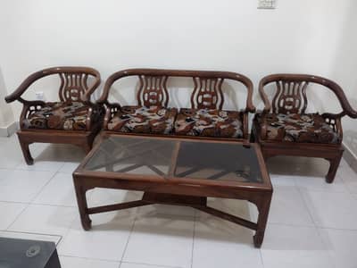 4 seater Chinese sofa set with chairs and tables