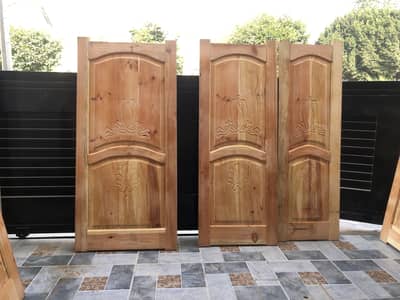 Premium Quality 100% solid pakistani kale Doors for slar