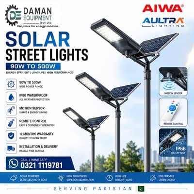 Solar Street Light  90watts to 500watts
