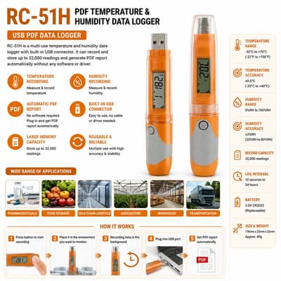 Temperature & Humidity Data Logger price in pakistan RC51H